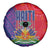 Haiti National Emblem Spare Tire Cover Dashiki and Polynesian Pattern