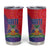 Haiti National Emblem Tumbler Cup Dashiki and Polynesian Pattern
