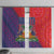 Haiti National Emblem Window Curtain Dashiki and Polynesian Pattern