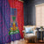 Haiti National Emblem Window Curtain Dashiki and Polynesian Pattern