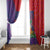 Haiti National Emblem Window Curtain Dashiki and Polynesian Pattern