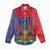 Haiti National Emblem Women Casual Shirt Dashiki and Polynesian Pattern