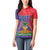 Haiti National Emblem Women Polo Shirt Dashiki and Polynesian Pattern