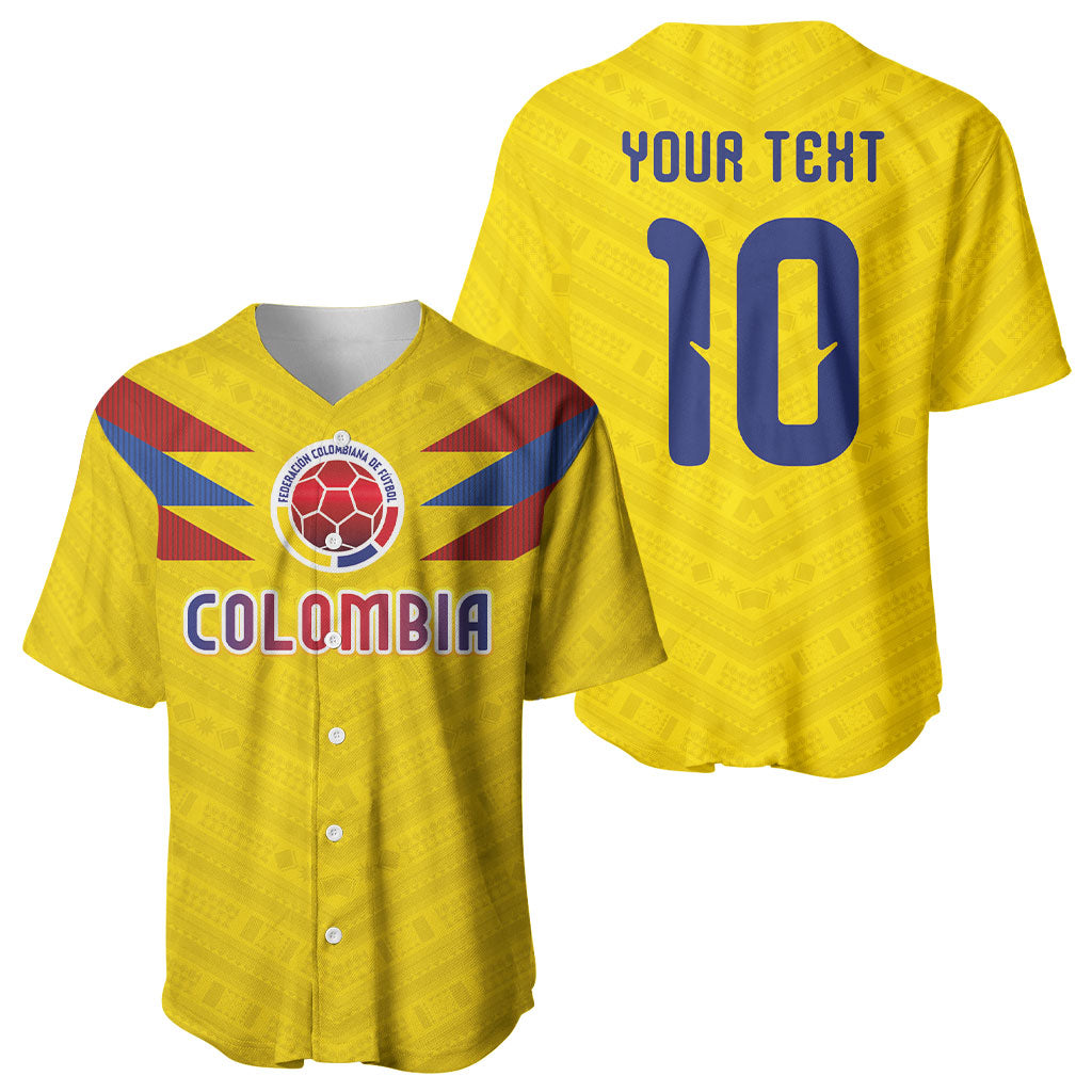 Colombia National Football Custom Baseball Jersey Glory 2026 Inspired Sombrero Vueltiao