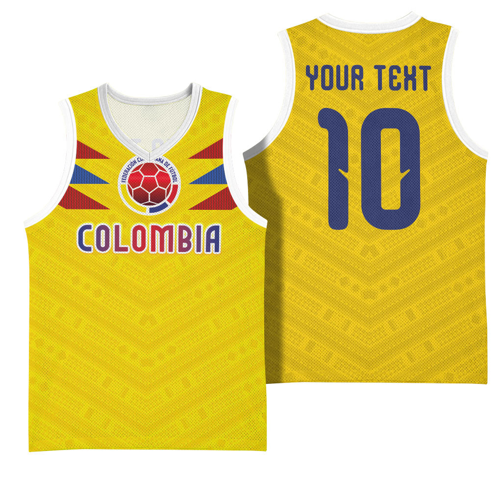 Colombia National Football Custom Basketball Jersey Glory 2026 Inspired Sombrero Vueltiao