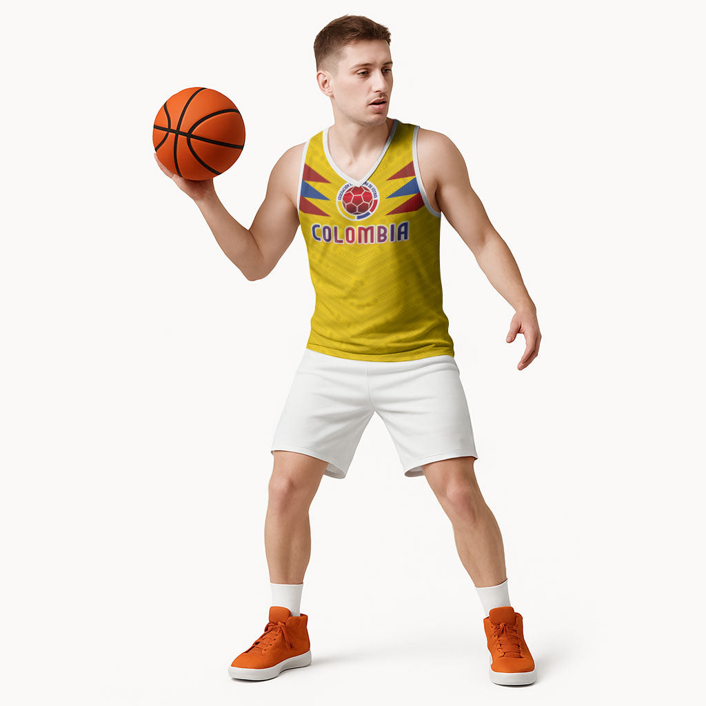 Colombia National Football Custom Basketball Jersey Glory 2026 Inspired Sombrero Vueltiao