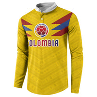 Colombia National Football Custom Button Sweatshirt Glory 2026 Inspired Sombrero Vueltiao