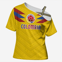 Colombia National Football Custom Cross Shoulder Shirt Glory 2026 Inspired Sombrero Vueltiao