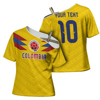 Colombia National Football Custom Cross Shoulder Shirt Glory 2026 Inspired Sombrero Vueltiao