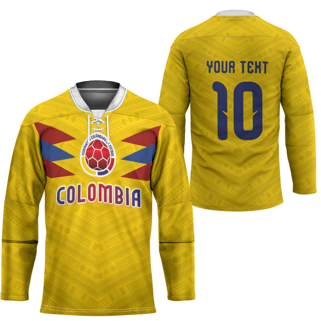 Colombia National Football Custom Hockey Jersey Glory 2026 Inspired Sombrero Vueltiao