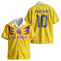 Colombia National Football Custom Kid Hawaiian Shirt Glory 2026 Inspired Sombrero Vueltiao LT03