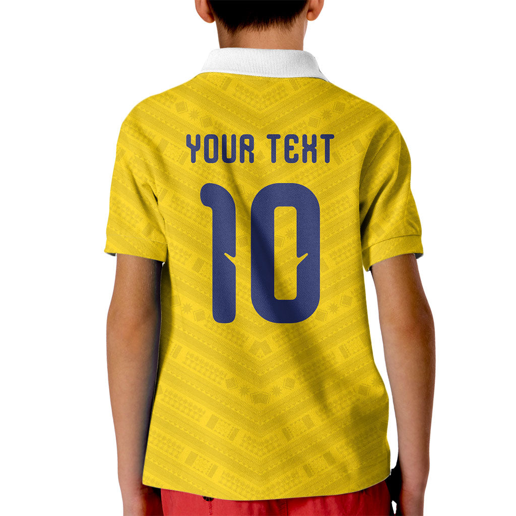 Colombia National Football Custom Kid Polo Shirt Glory 2026 Inspired Sombrero Vueltiao