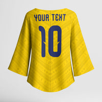 Colombia National Football Custom Kimono Sleeve Blouse Glory 2026 Inspired Sombrero Vueltiao