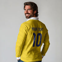 Colombia National Football Custom Long Sleeve Polo Shirt Glory 2026 Inspired Sombrero Vueltiao