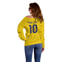Colombia National Football Custom Off Shoulder Sweater Glory 2026 Inspired Sombrero Vueltiao