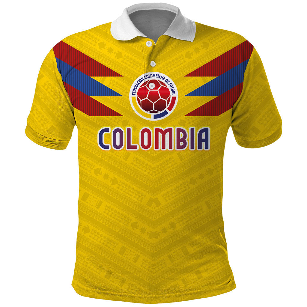 Colombia National Football Custom Polo Shirt Glory 2026 Inspired Sombrero Vueltiao