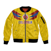 Colombia National Football Custom Sleeve Zip Bomber Jacket Glory 2026 Inspired Sombrero Vueltiao