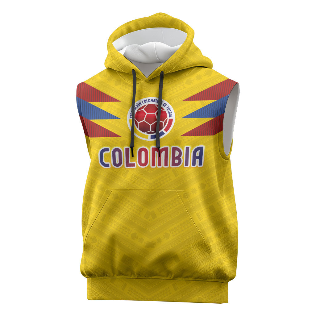 Colombia National Football Custom Sleeveless Hoodie Glory 2026 Inspired Sombrero Vueltiao