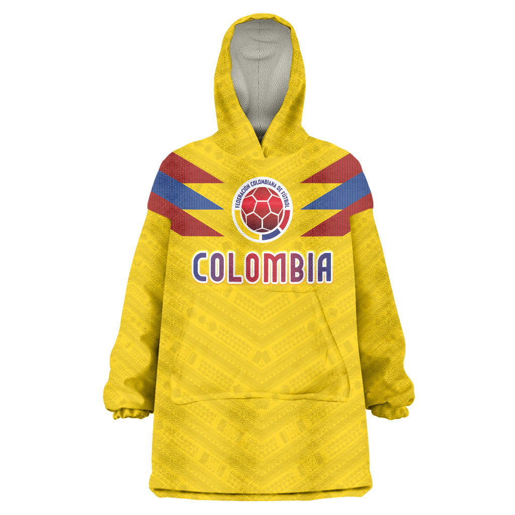 Colombia National Football Custom Wearable Blanket Hoodie Glory 2026 Inspired Sombrero Vueltiao