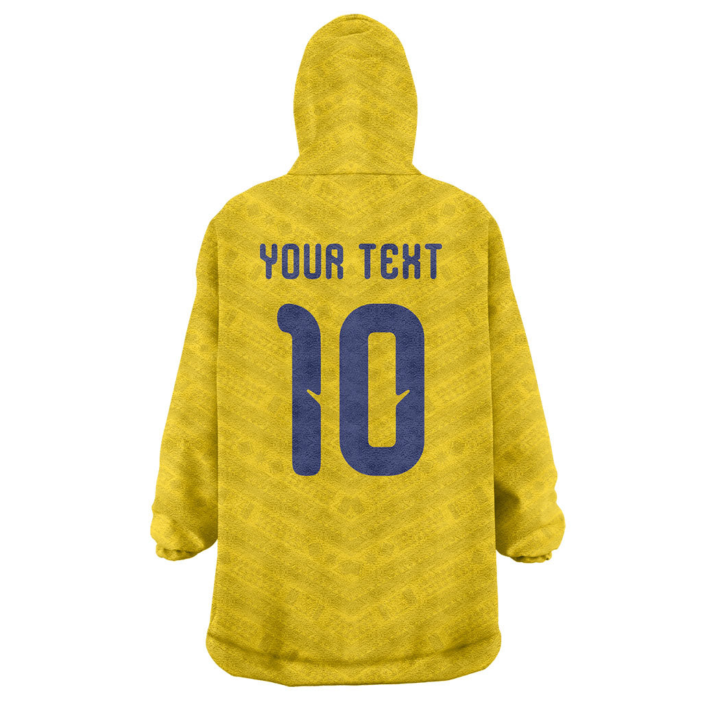 Colombia National Football Custom Wearable Blanket Hoodie Glory 2026 Inspired Sombrero Vueltiao