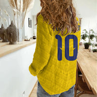 Colombia National Football Custom Women Casual Shirt Glory 2026 Inspired Sombrero Vueltiao