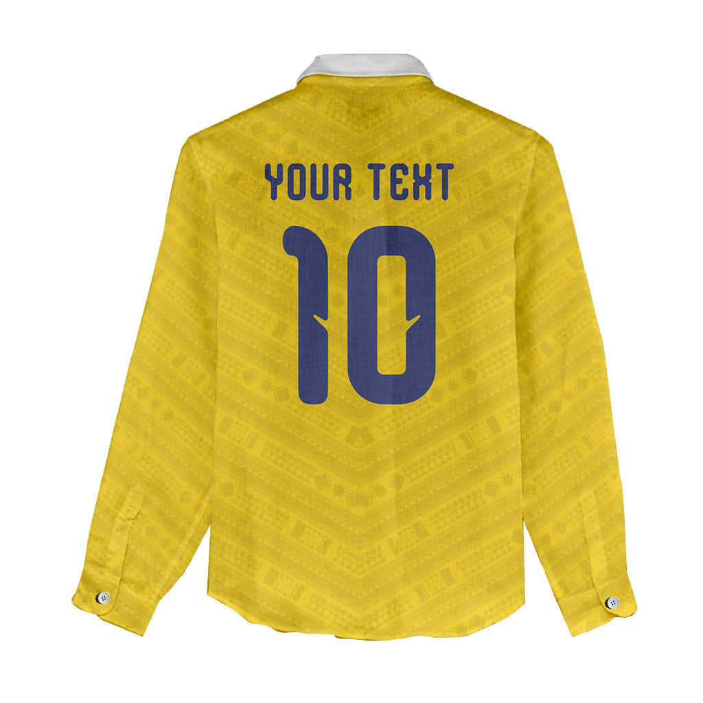 Colombia National Football Custom Women Casual Shirt Glory 2026 Inspired Sombrero Vueltiao
