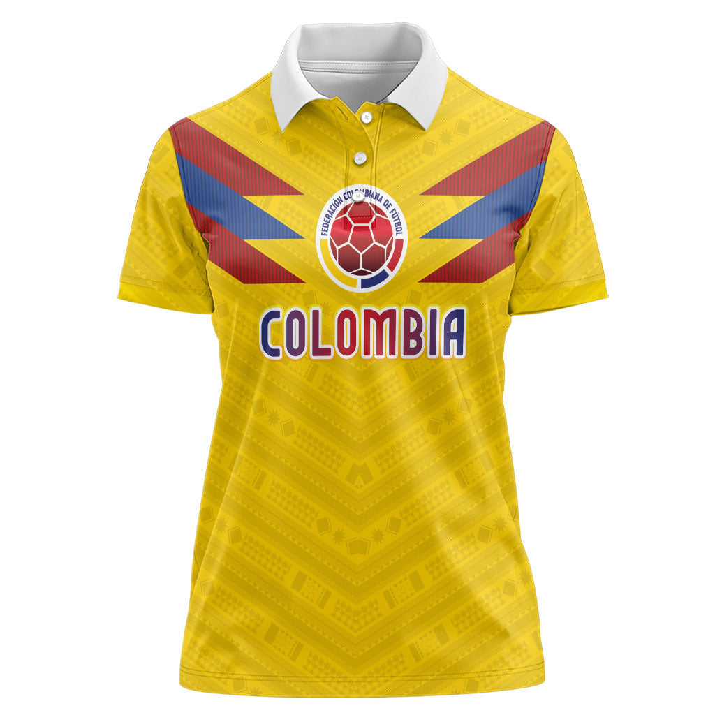 Colombia National Football Custom Women Polo Shirt Glory 2026 Inspired Sombrero Vueltiao