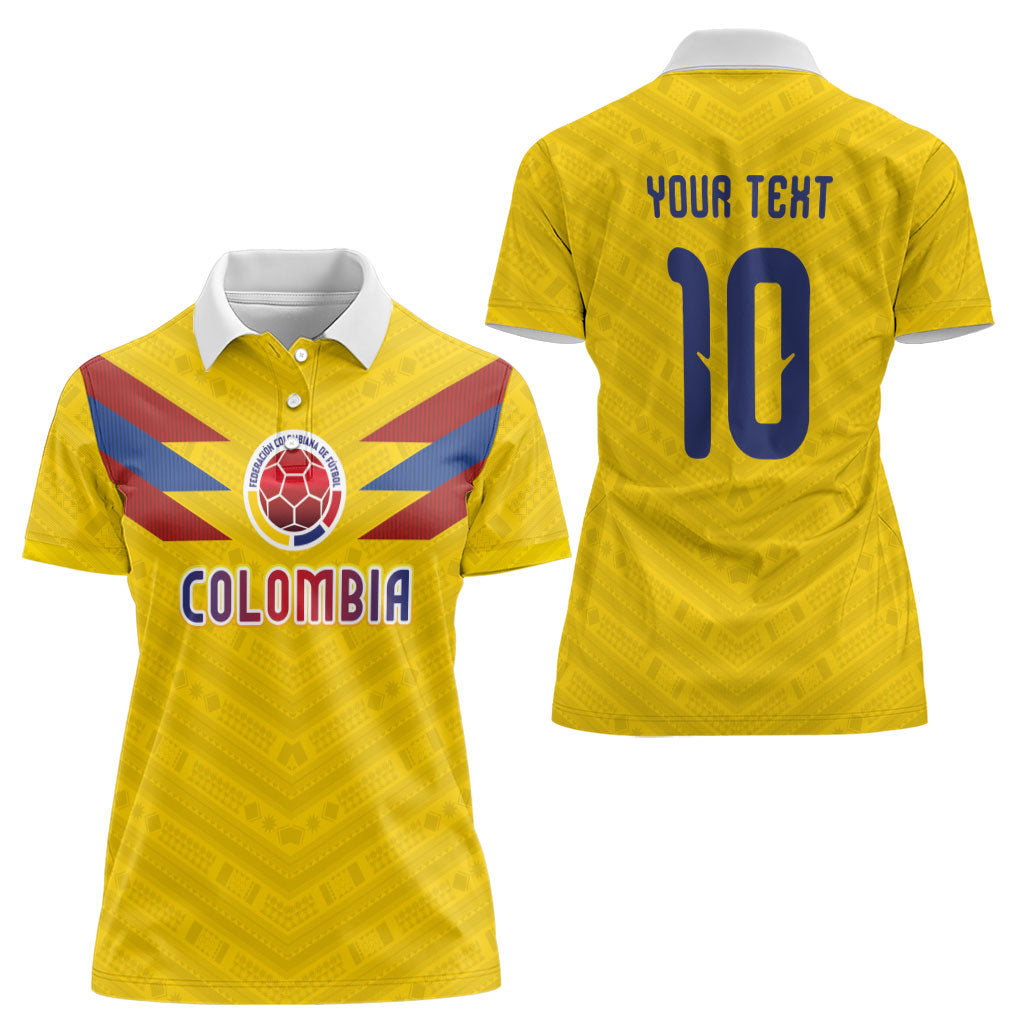 Colombia National Football Custom Women Polo Shirt Glory 2026 Inspired Sombrero Vueltiao