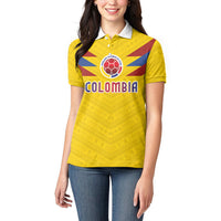 Colombia National Football Custom Women Polo Shirt Glory 2026 Inspired Sombrero Vueltiao