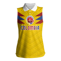 Colombia National Football Custom Women Sleeveless Polo Shirt Glory 2026 Inspired Sombrero Vueltiao