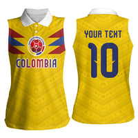 Colombia National Football Custom Women Sleeveless Polo Shirt Glory 2026 Inspired Sombrero Vueltiao