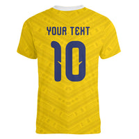 Colombia National Football Custom Women V-Neck T-Shirt Glory 2026 Inspired Sombrero Vueltiao