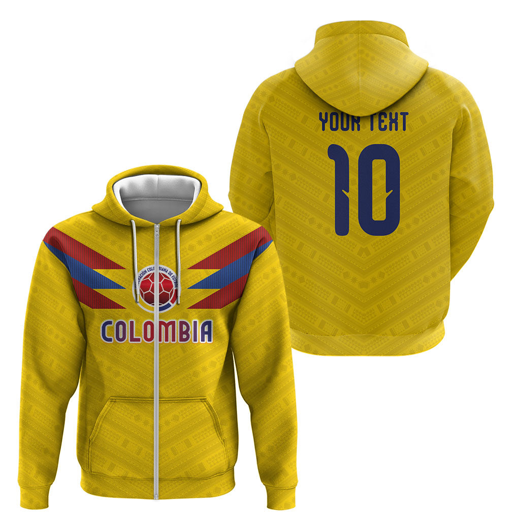 Colombia National Football Custom Zip Hoodie Glory 2026 Inspired Sombrero Vueltiao
