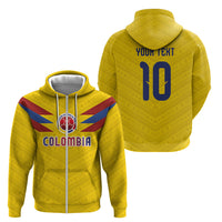 Colombia National Football Custom Zip Hoodie Glory 2026 Inspired Sombrero Vueltiao