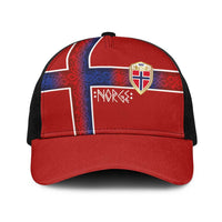 Norwegian Football 2026 Baseball Net Cap Norge Viking Ornament Red Color