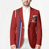 Norwegian Football Custom 2026 Blazer Norge Viking Ornament Red Color
