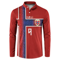 Norwegian Football Custom 2026 Button Sweatshirt Norge Viking Ornament Red Color