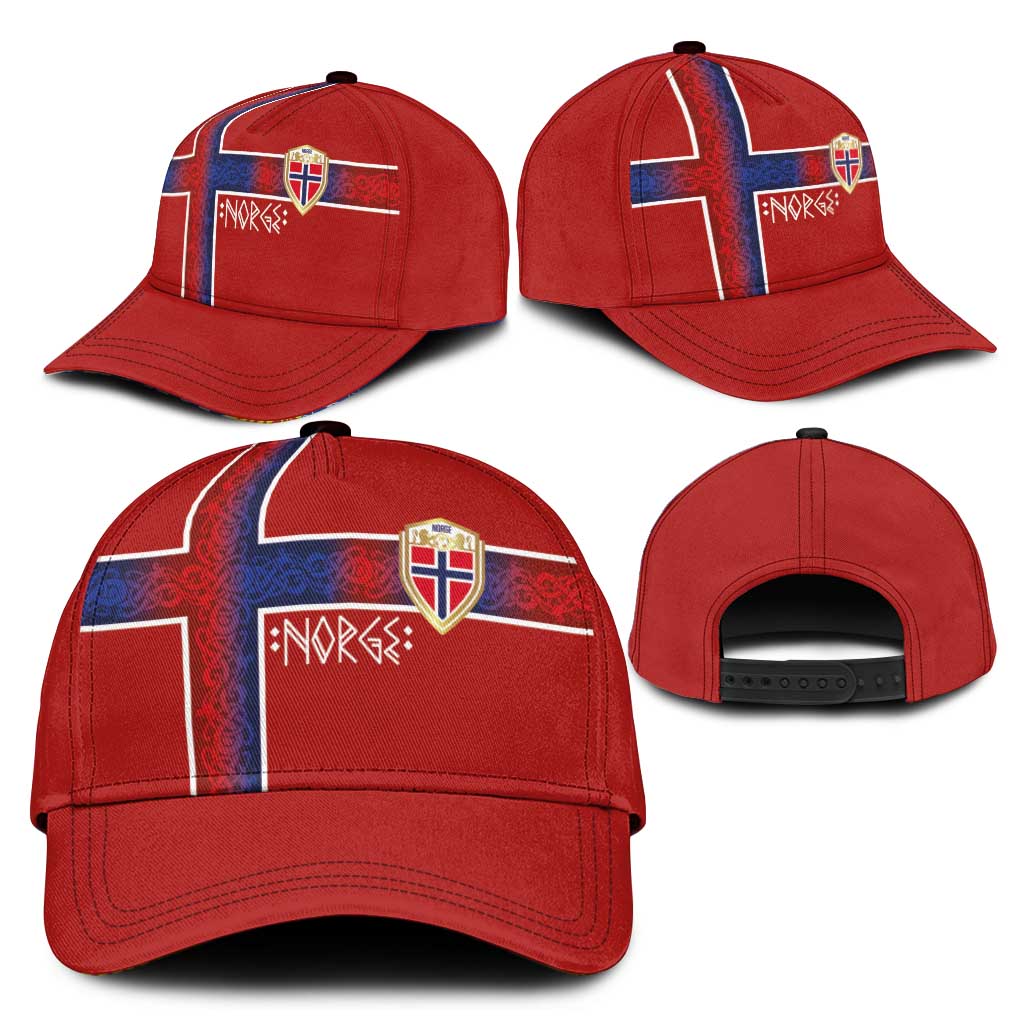 Norwegian Football 2026 Classic Cap Norge Viking Ornament Red Color