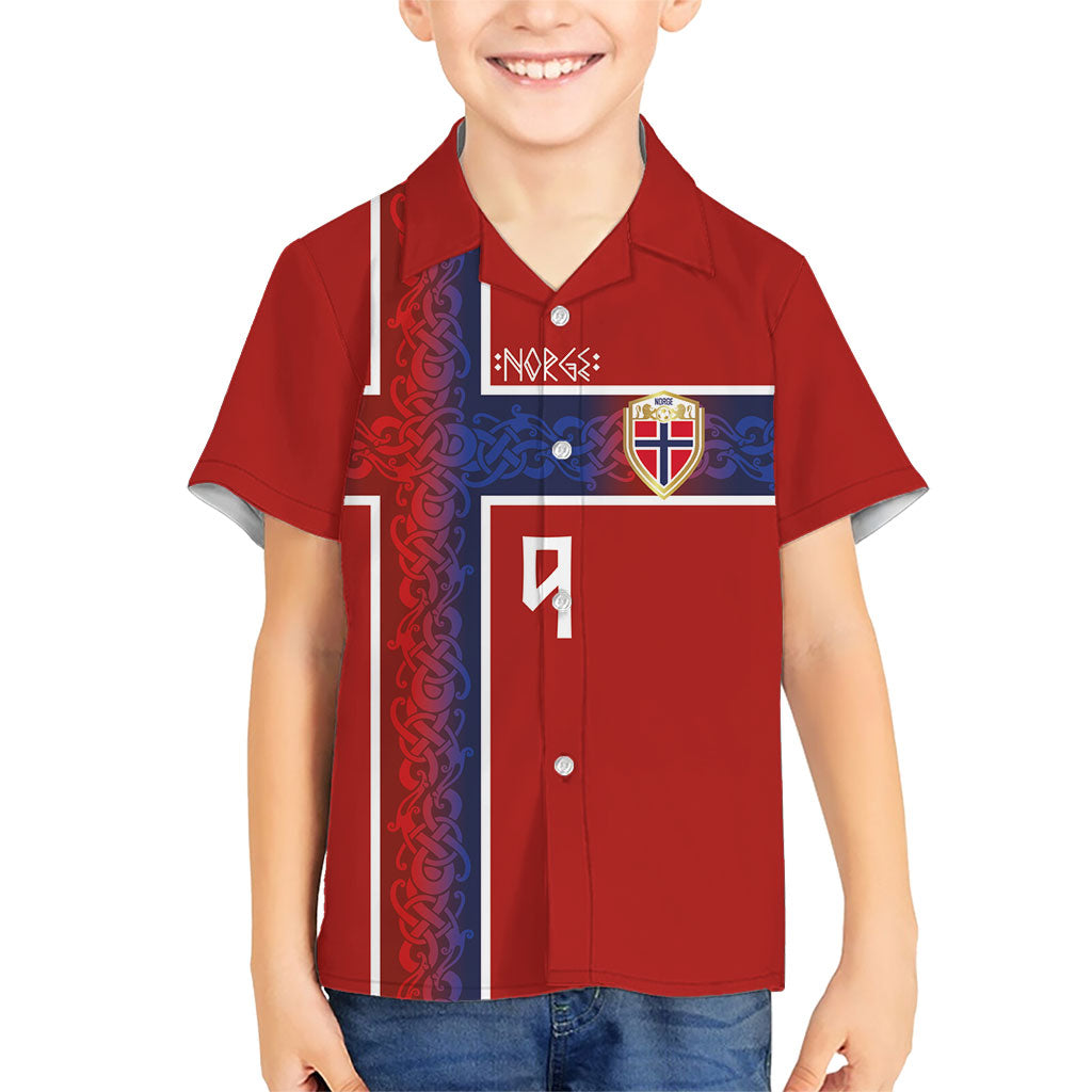 Norwegian Football Custom 2026 Hawaiian Shirt Norge Viking Ornament Red Color
