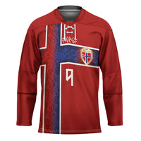 Norwegian Football Custom 2026 Hockey Jersey Norge Viking Ornament Red Color