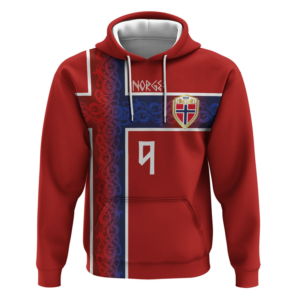 Norwegian Football Custom 2026 Hoodie Norge Viking Ornament Red Color