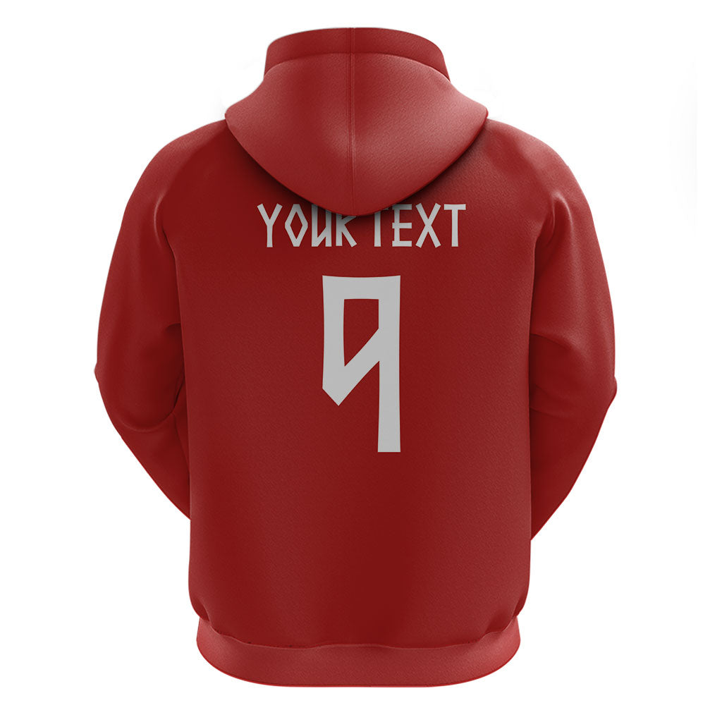 Norwegian Football Custom 2026 Hoodie Norge Viking Ornament Red Color