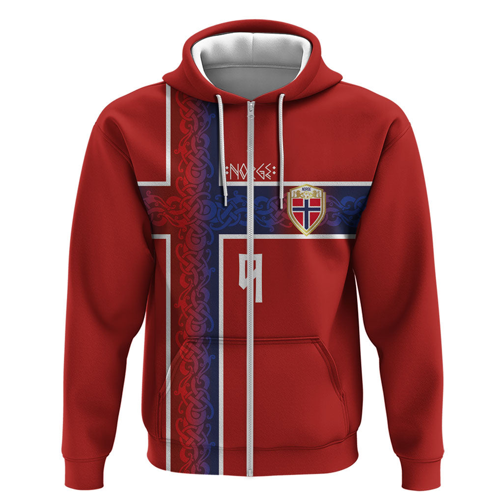 Norwegian Football Custom 2026 Hoodie Norge Viking Ornament Red Color