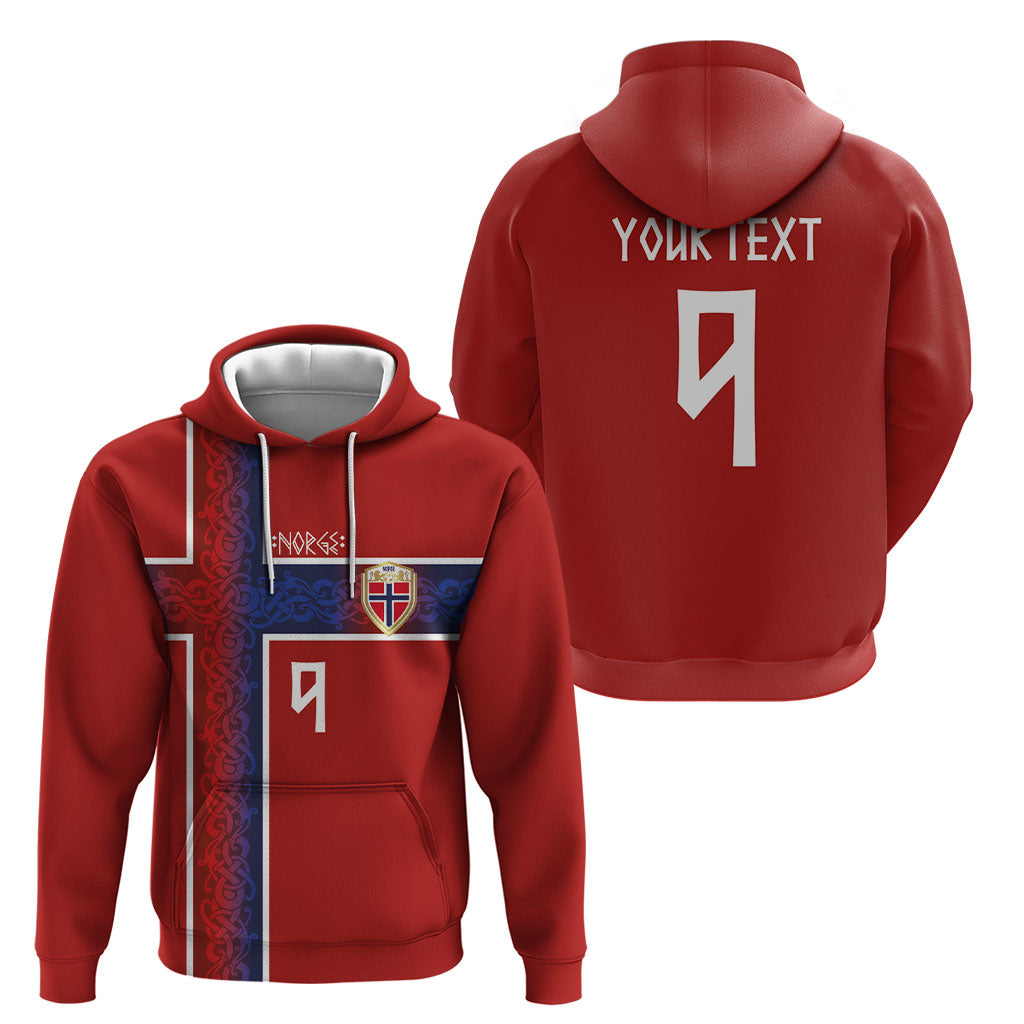 Norwegian Football Custom 2026 Hoodie Norge Viking Ornament Red Color