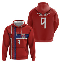 Norwegian Football Custom 2026 Hoodie Norge Viking Ornament Red Color