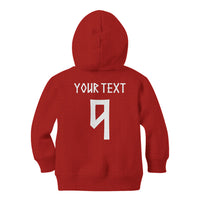 Norwegian Football Custom 2026 Kid Hoodie Norge Viking Ornament Red Color