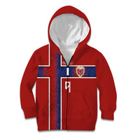 Norwegian Football Custom 2026 Kid Hoodie Norge Viking Ornament Red Color