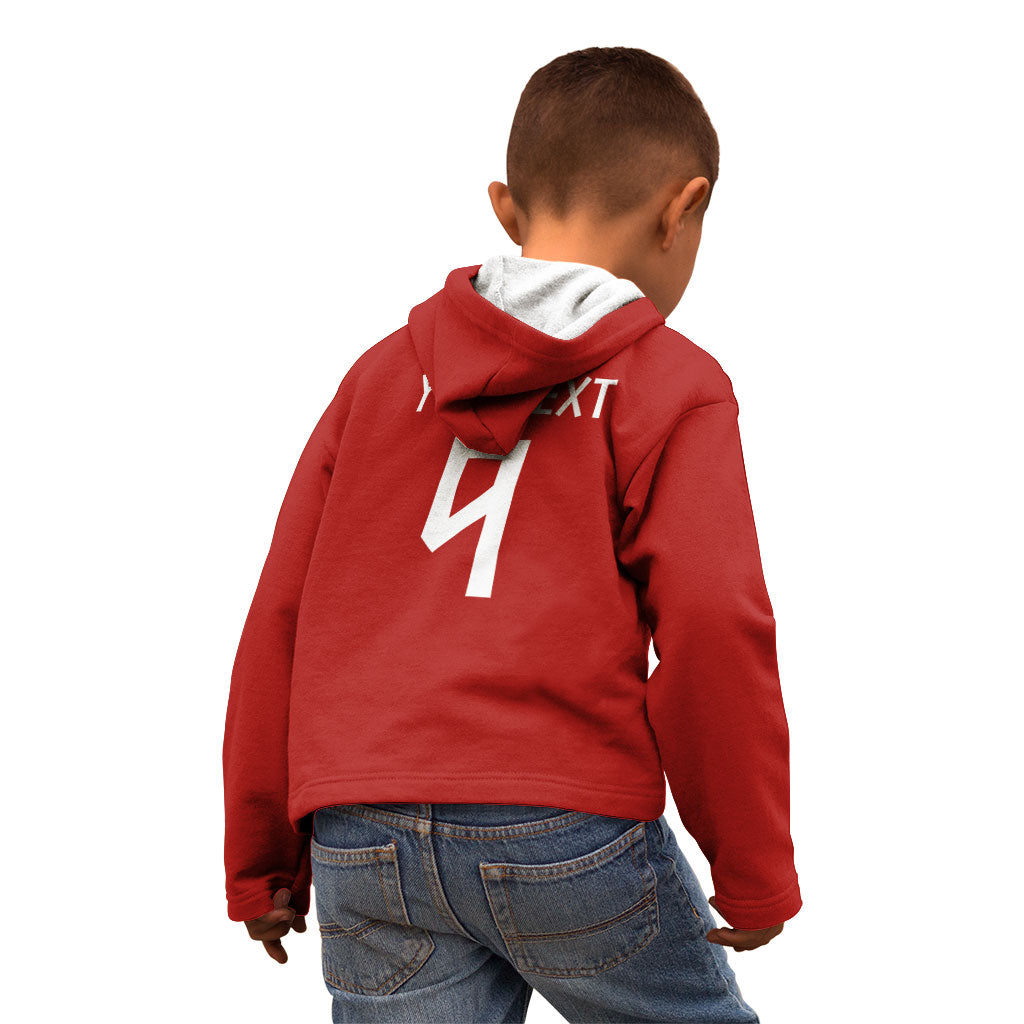 Norwegian Football Custom 2026 Kid Hoodie Norge Viking Ornament Red Color