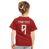 Norwegian Football Custom 2026 Kid T Shirt Norge Viking Ornament Red Color