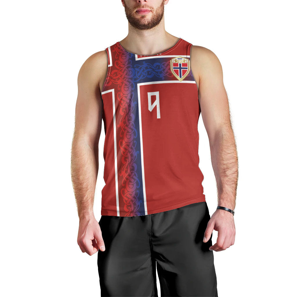 Norwegian Football Custom 2026 Men Tank Top Norge Viking Ornament Red Color